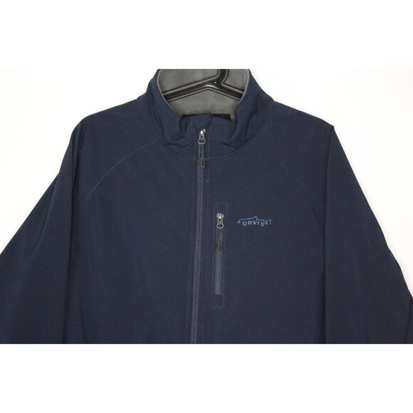 Orvis Mens Medium Fleece Lined Polyester Embroidered Full Zip Jacket B953 - Picture 2 of 6